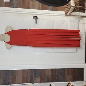 Revamped‎ Red Halter neck jumsuit size L